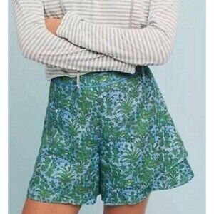 Floral Blue and Green Women's Shorts